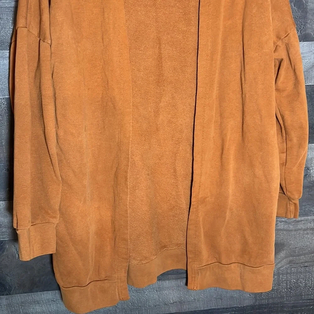Cozy Burt Orange Over Size Forever21 Cardigan with Pockets - Picture 3 of 6